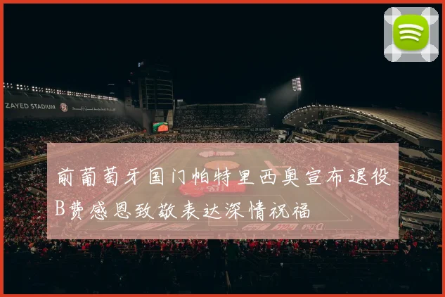 前葡萄牙国门帕特里西奥宣布退役B费感恩致敬表达深情祝福